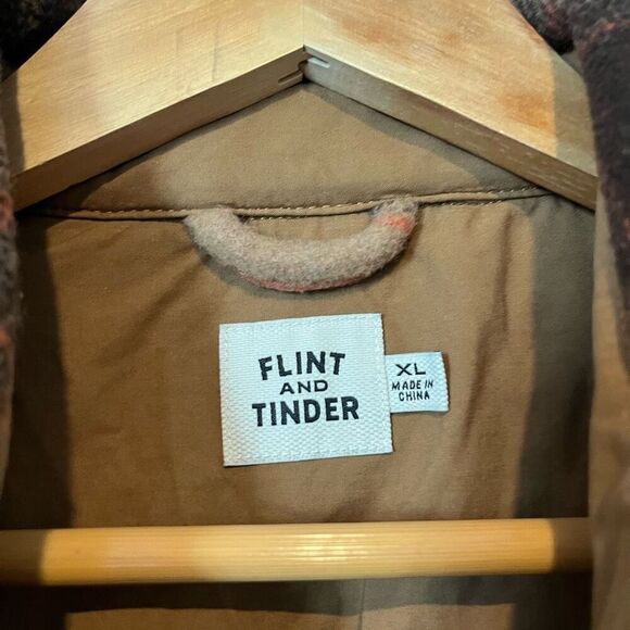 Flint and Tinder The Heritage Wool Jacket Chocolate Brown Plaid Men's Size XL - Picture 5 of 7